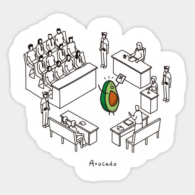 Avocado Sticker by Beicondios